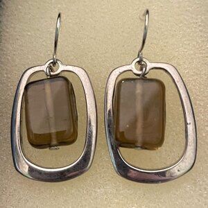 Smoky stone earrings